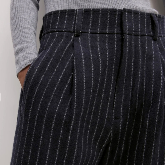 Everlane Pants - EVERLANE The ReWool® Way-High Drape Pinstripe Pant